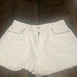 White Denim Shorts
